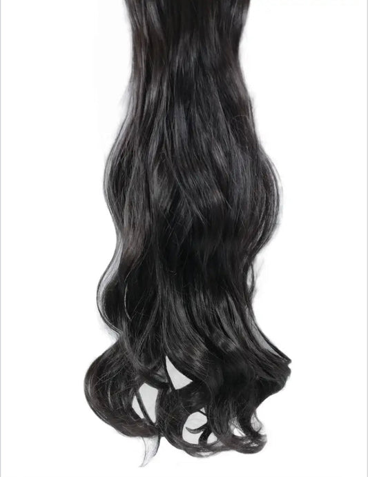 Wavy Long Full Head Clip-on Hair Extensions – Synthetic.