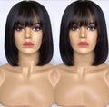 Short Bob Straight Human Hair Wig.