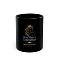 She Wears Confidence Black Coffee Mug — Inspirational Crown Design (11oz/15oz)