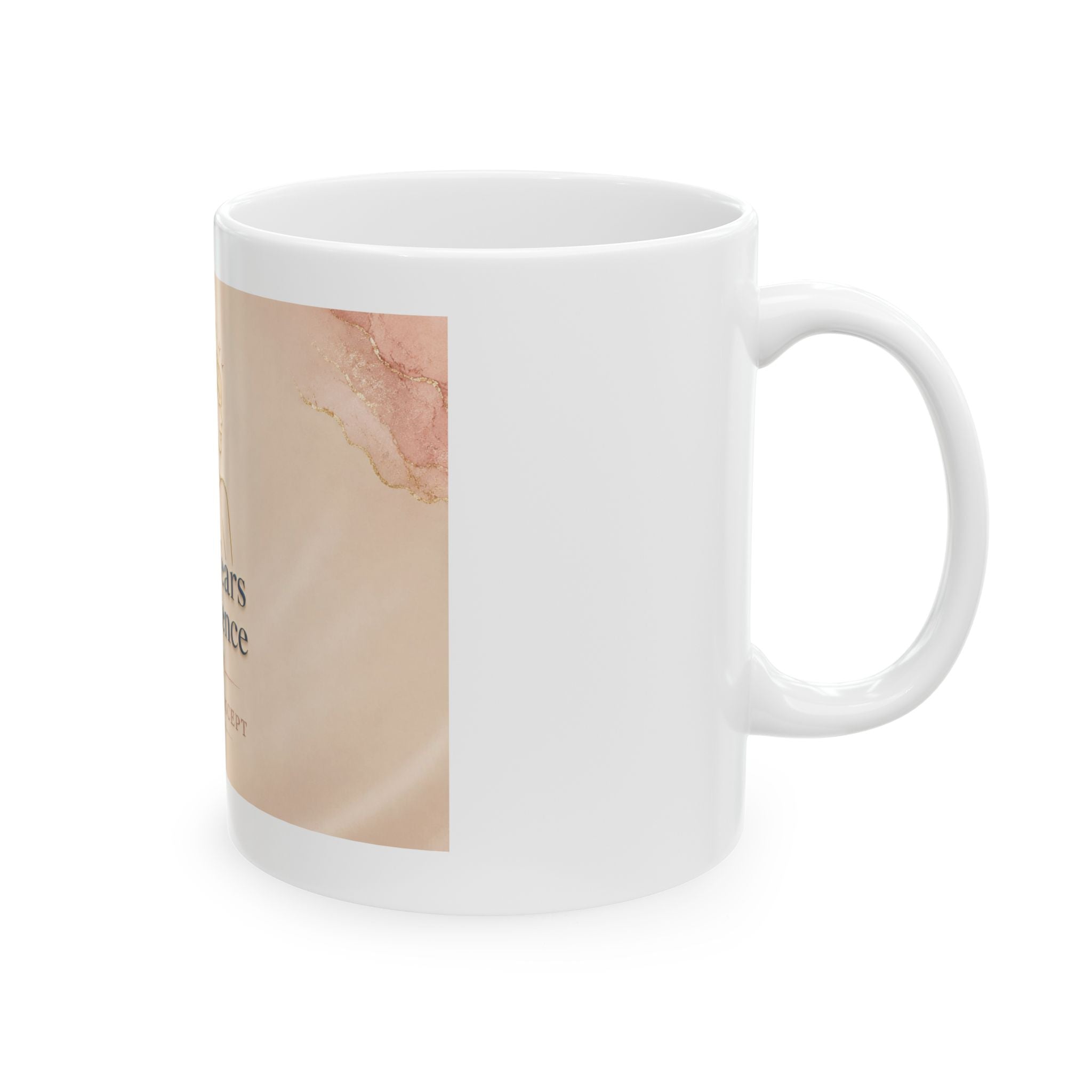 She Wears Confidence Ceramic Mug — Inspirational Crown Design Coffee Cup (11oz, 15oz)