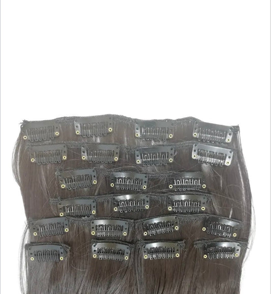 Wavy Long Full Head Clip-on Hair Extensions – Synthetic.