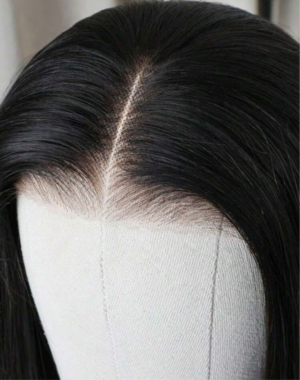 Straight Glueless Human Blend Luxury Wig.