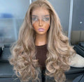 Blonde Highlight Brown Mixed Lace Front Wig – 22 Inch