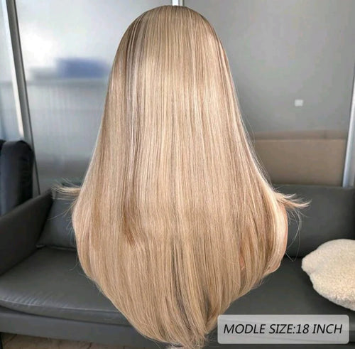 Blonde Ombre Lace Front Wig – Human Hair Blend