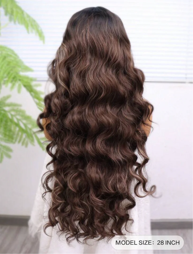 Brown Everyday Wave Lace Front Wig – 30 Inch Heat Resistant