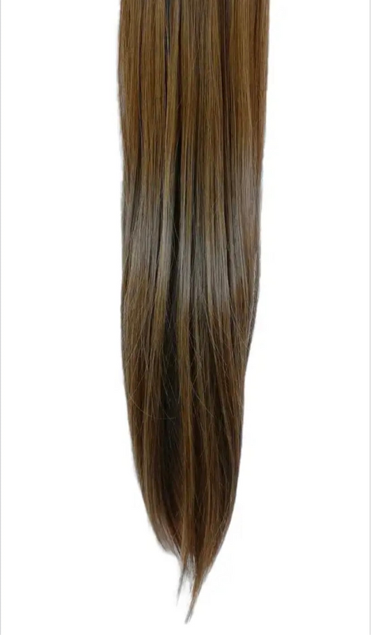 Straight Long Full Head Clip-on Hair Extensions.