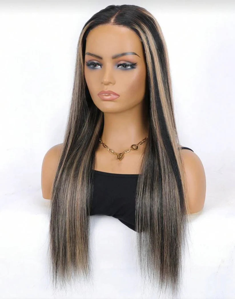 Miss Balayage – 24 Inch Human Hair Blend Wig