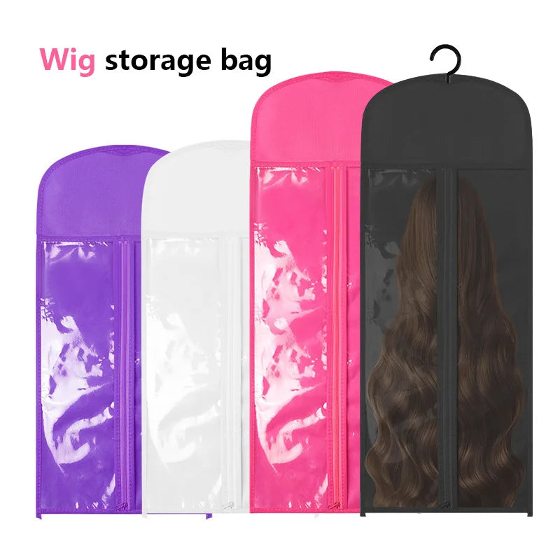 Crown Transparent Wig Storage Bag — Zip