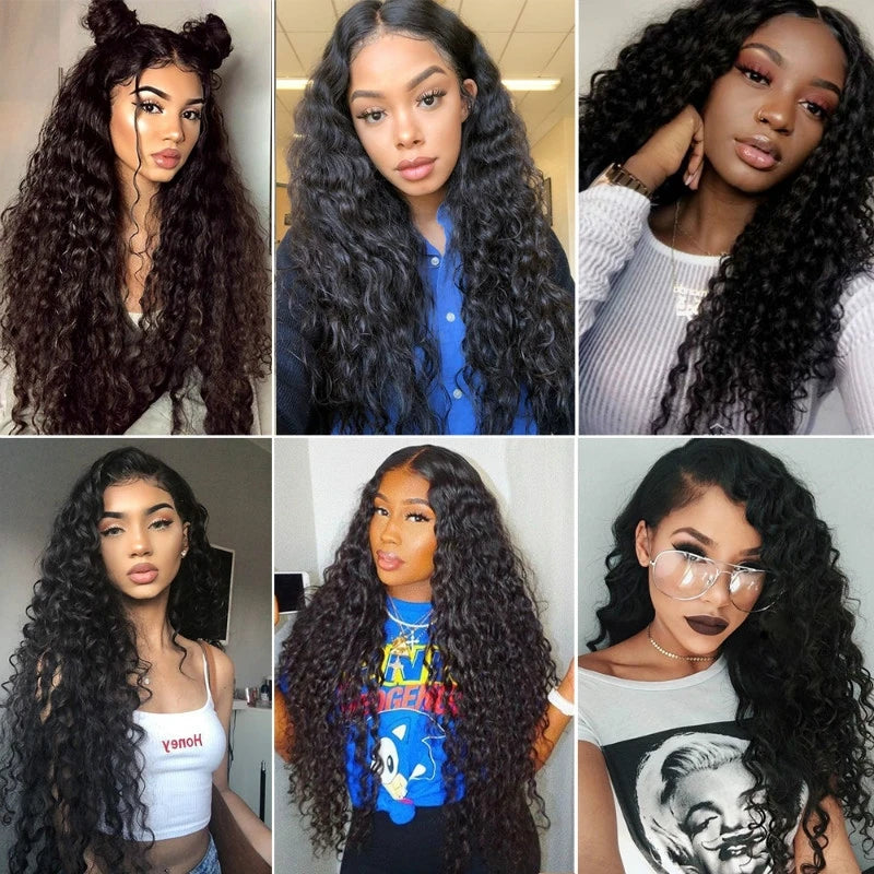Curly Middle-Part Synthetic Wig