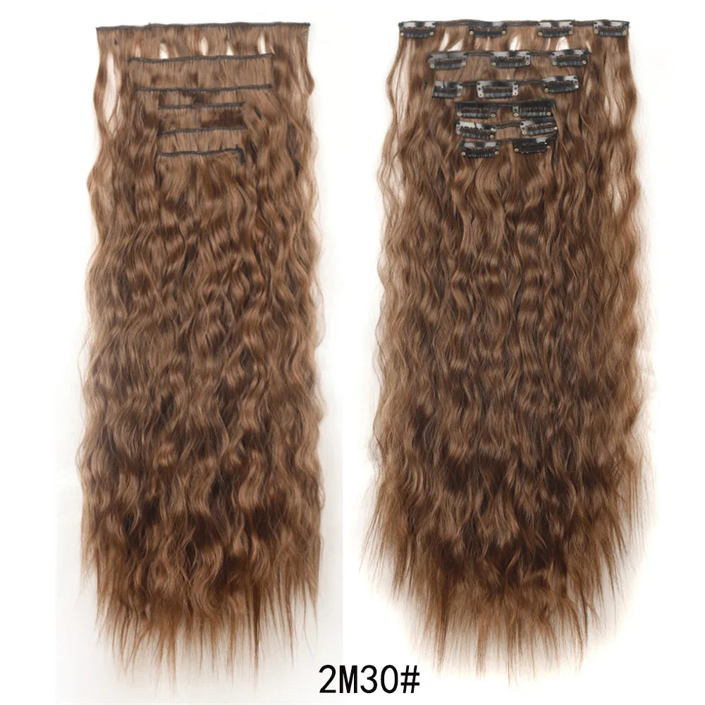 Crown Clip-In Hair Extensions — 6 Piece Straight