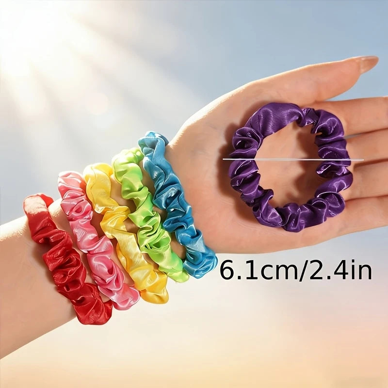 Crown Satin Hair Scrunchies — 19 Pack