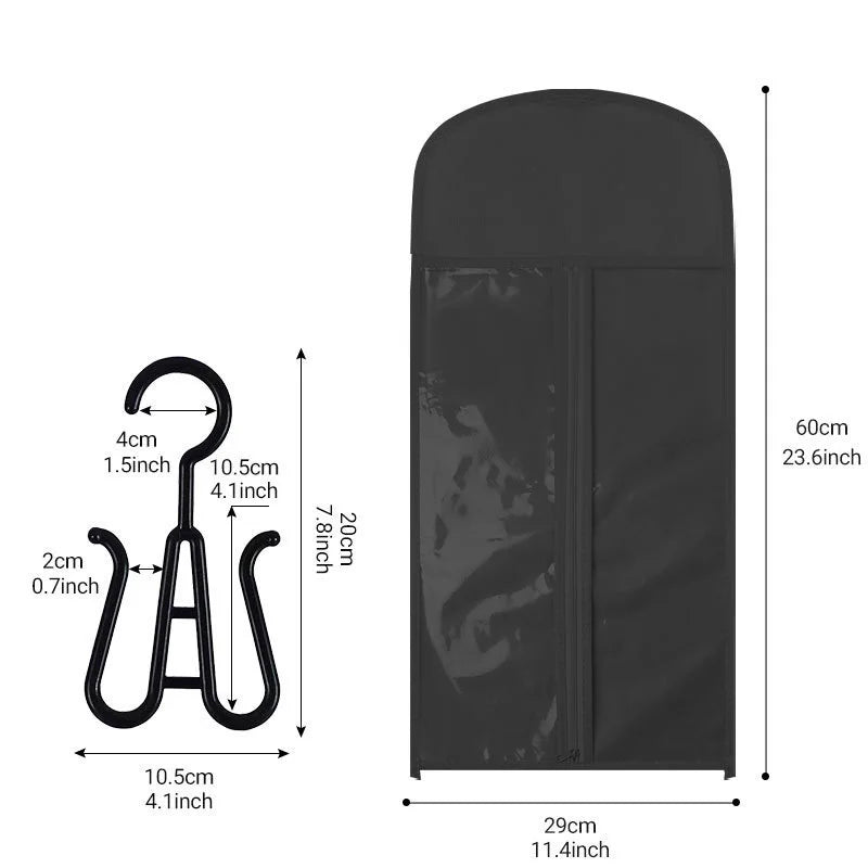 Crown Clear Wig Case — Zip Storage Bag