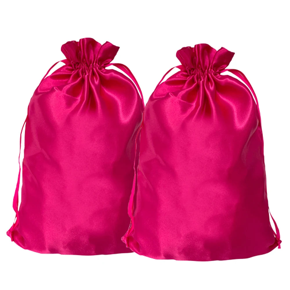 Crown Satin Wig Storage Bags — 5 Pack