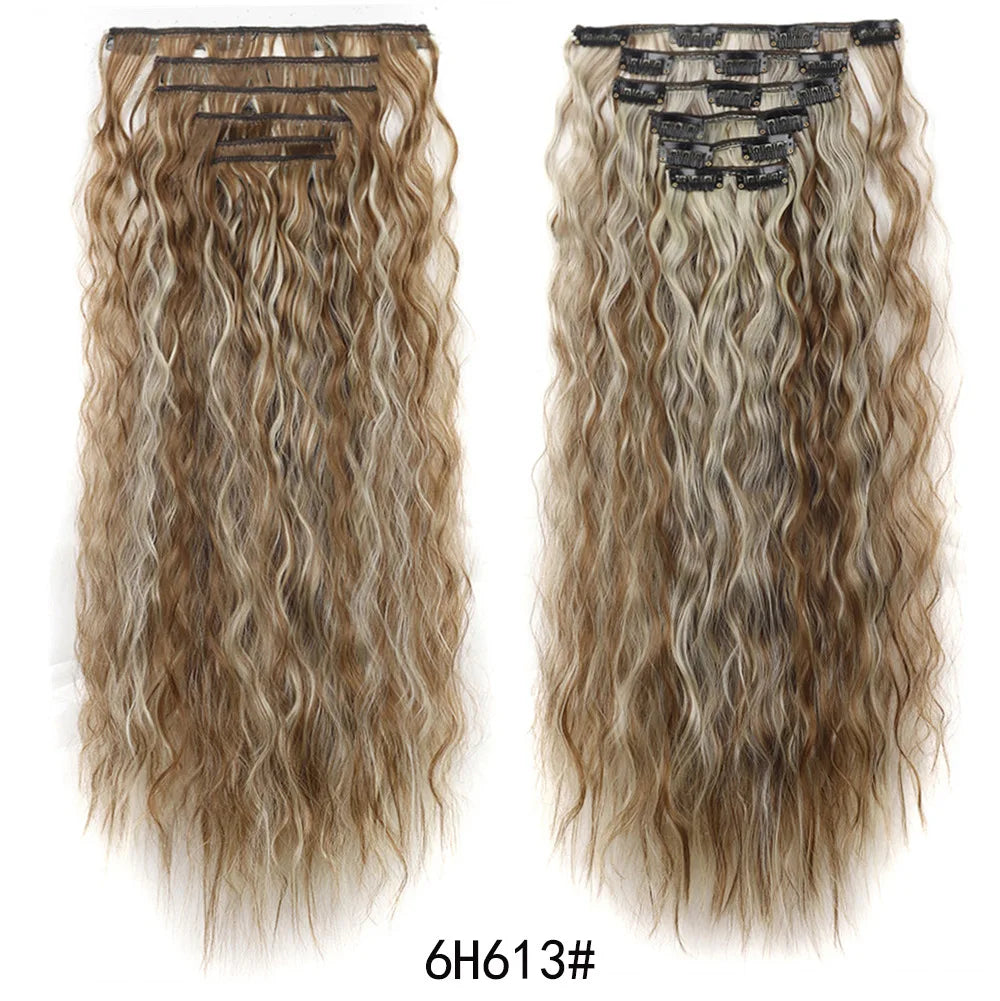 Crown Clip-In Hair Extensions — 6 Piece Straight