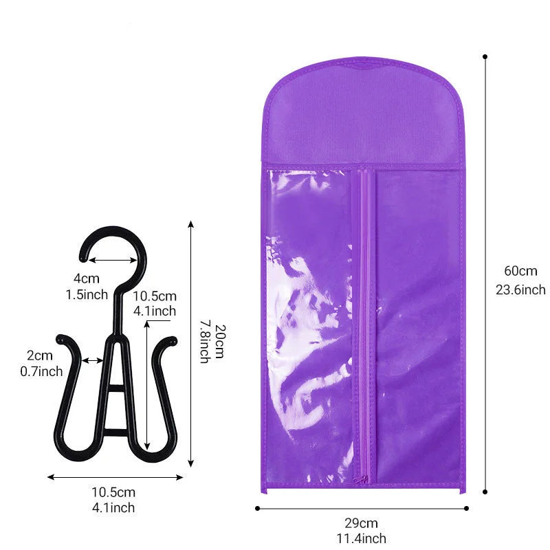 Crown Clear Wig Case — Zip Storage Bag