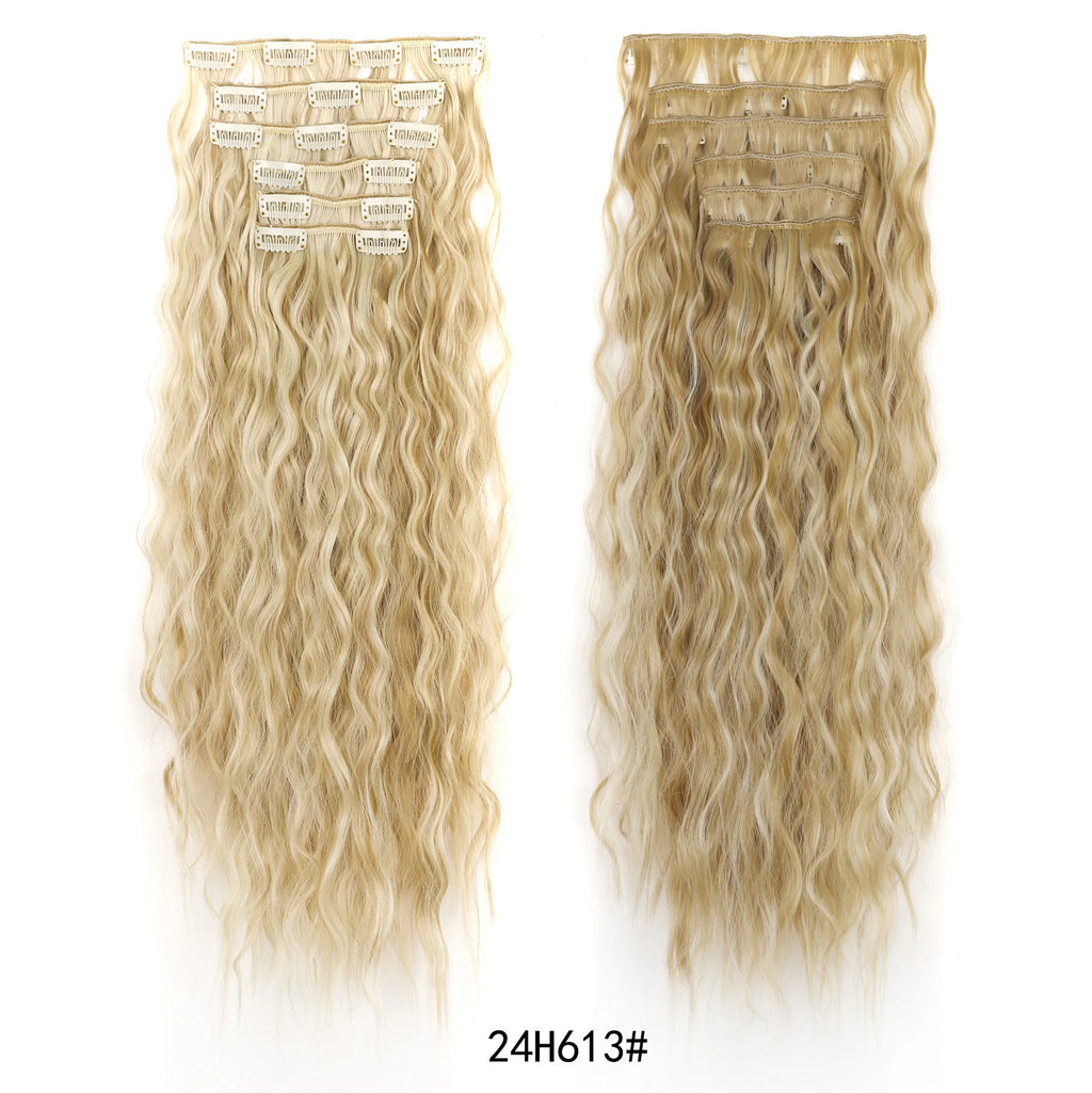 Crown Clip-In Hair Extensions — 6 Piece Straight
