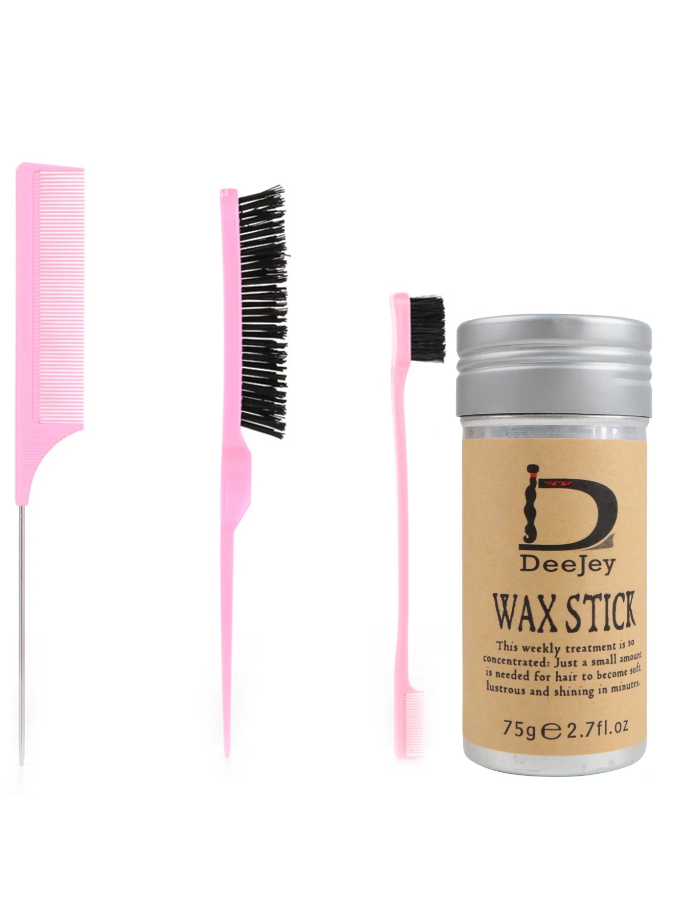 Crown Wig Edge Control Wax Stick Kit — With Comb, Bristle & Edge Brush