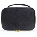 Velvet Cosmetics Bag Top Handle Travel Large Capacity Brushes Suede Makeup Vanity Case Custom Initials Name Gift