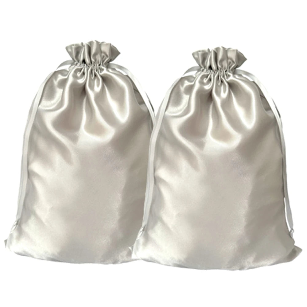 Crown Satin Wig Storage Bags — 5 Pack