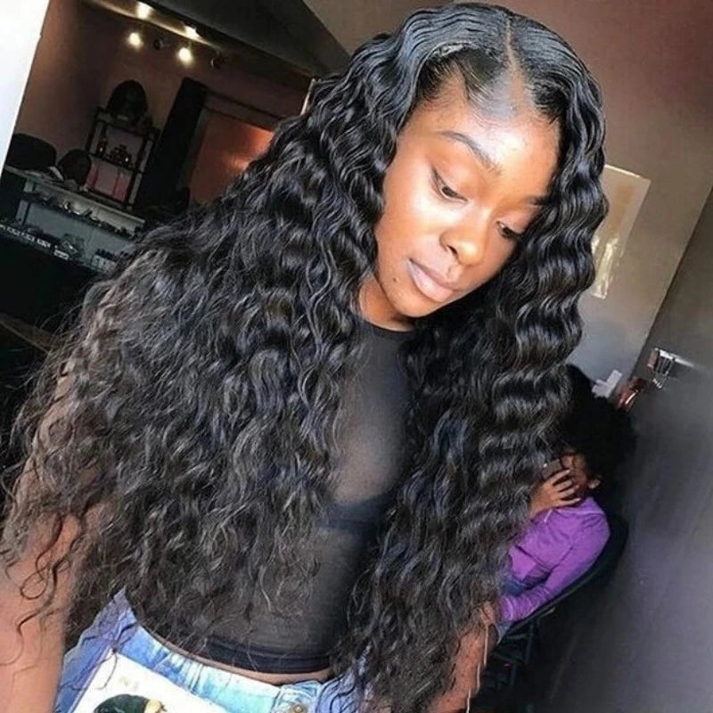 Curly Middle-Part Synthetic Wig