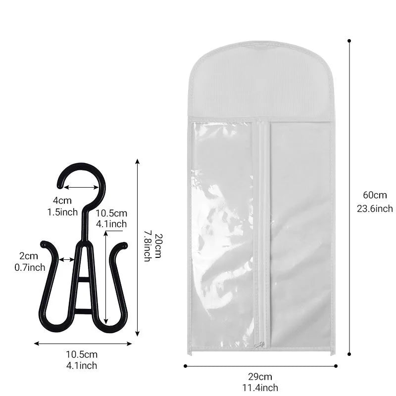 Crown Clear Wig Case — Zip Storage Bag