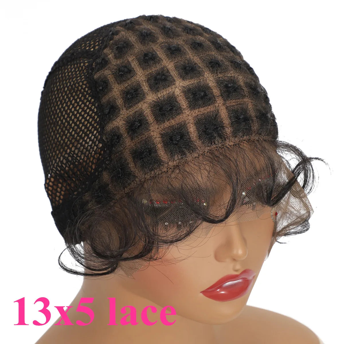 Wig Cap with Baby Hair Knotless 13*5 Lace Frontal Wig Cap for Making Wigs Crochect Braiding Hair Cap Adjustable in the Back