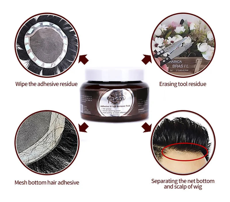 Adhesives Removal Wipes To Clean Wig Glue And Tape 30/40/60Pcs Wig Cleaning Pads For Adhesive Area And Hair System Glue Remover