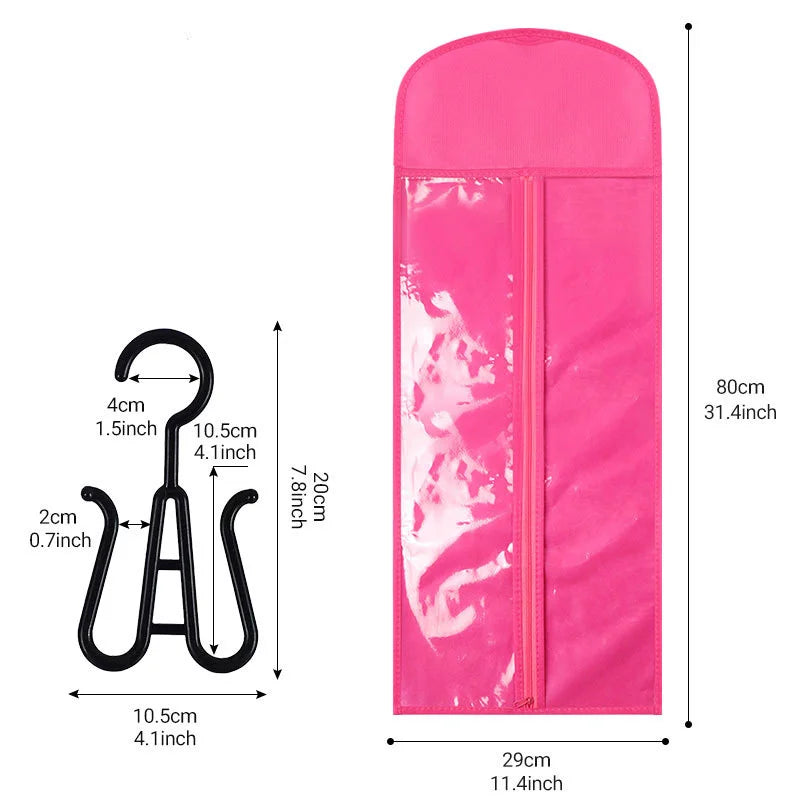 Crown Clear Wig Case — Zip Storage Bag