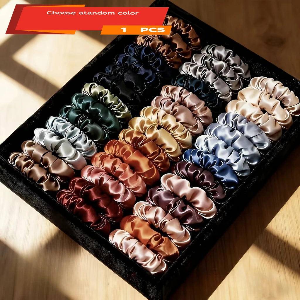 Crown Satin Hair Scrunchies — 19 Pack