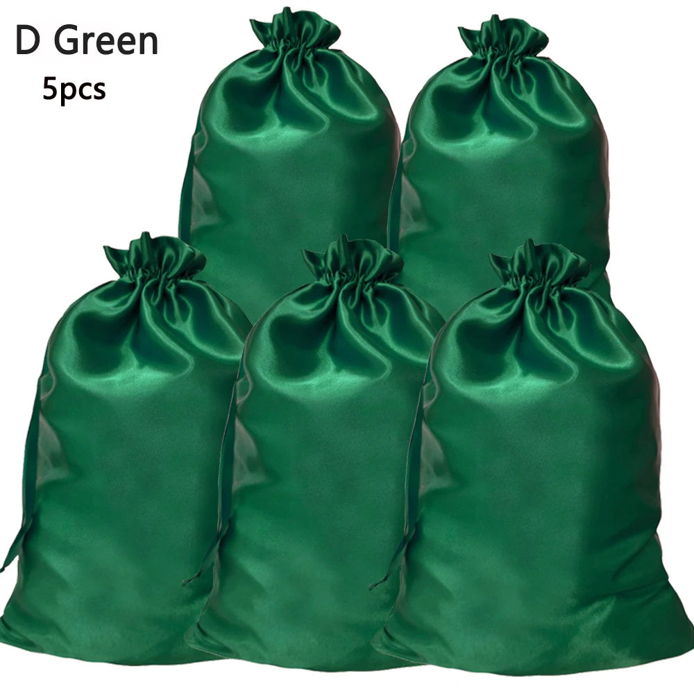 Crown Satin Wig Storage Bags — 5 Pack