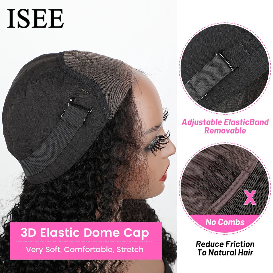 Water wave glueless human wig 7x5 HD lace pre-cut South Africa — Crown Concept