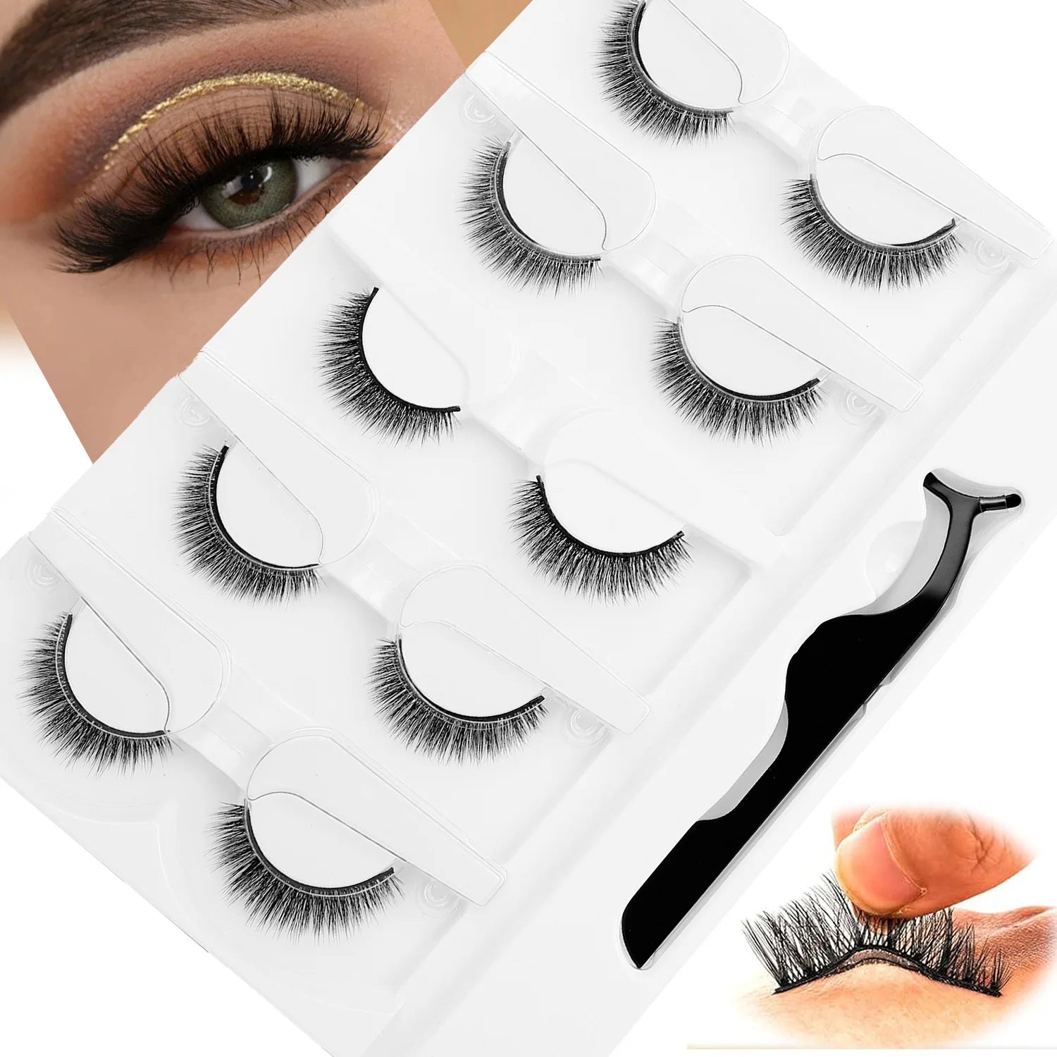Self-Adhesive 3D Lashes — 5 Pack