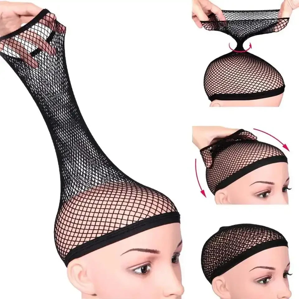 Crown Mesh Wig Cap — Natural & Black
