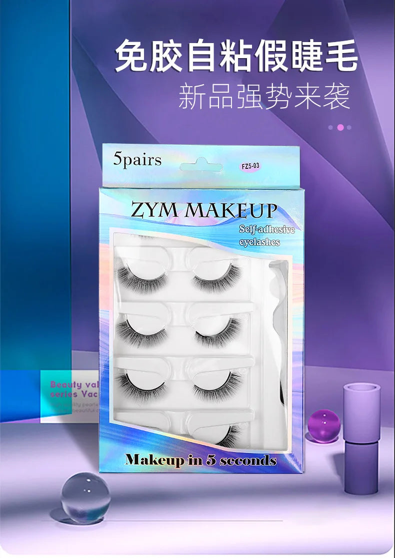 Self-Adhesive 3D Lashes — 5 Pack