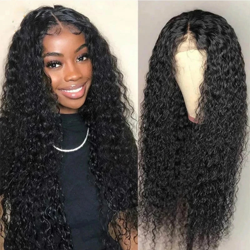 Curly Middle-Part Synthetic Wig