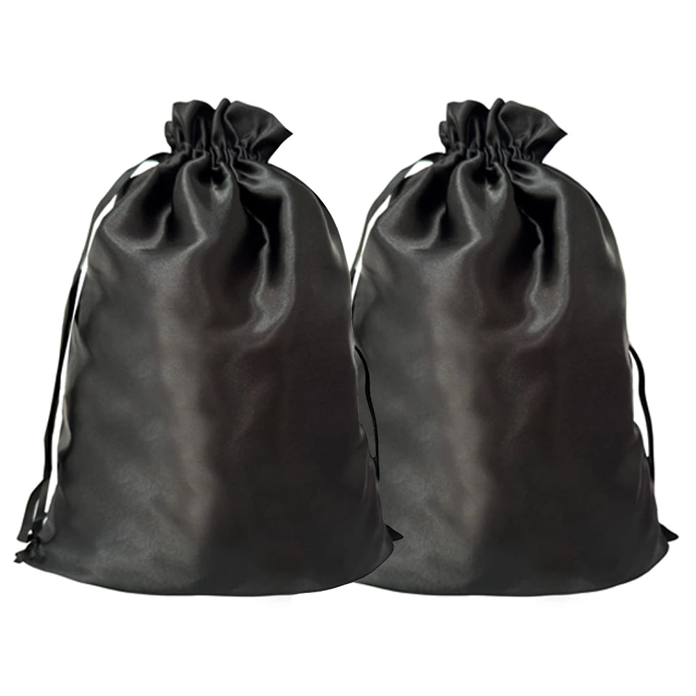 Crown Satin Wig Storage Bags — 5 Pack