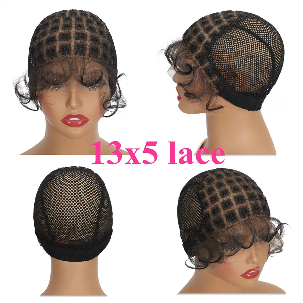 Wig Cap with Baby Hair Knotless 13*5 Lace Frontal Wig Cap for Making Wigs Crochect Braiding Hair Cap Adjustable in the Back
