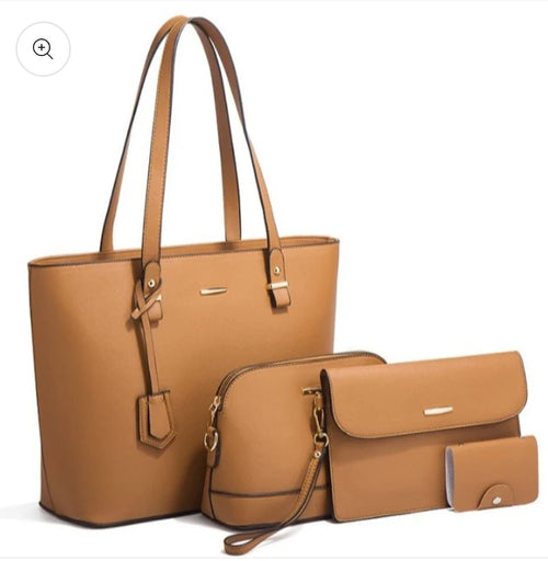 4-Piece Women's Fashion Tote Handbag Set