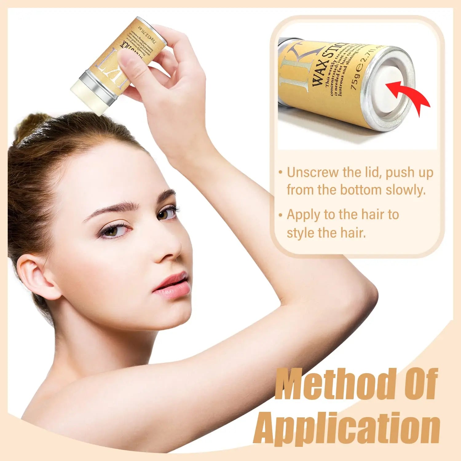 High Quality Hair Wax Stick for Wigs and Hairstyling-Edge Control, Non-Greasy Pomade for Fly Away and Frizzy Hair,Christmas gift