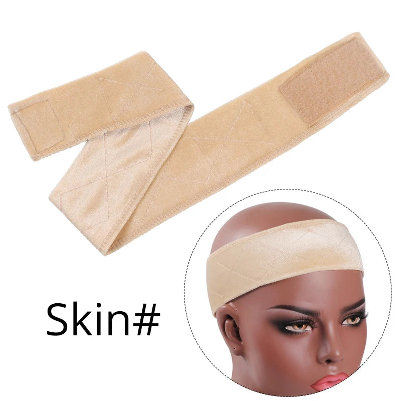 Wig Grip For Female Soft Velvet Hair Bands For Keeping Wigs In Place Adjustable Wig Grip Headband Non-Slip Scarf Head Band 1Pcs