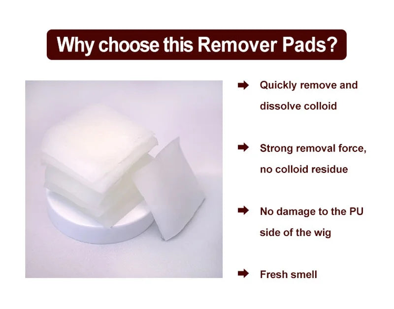 Adhesives Removal Wipes To Clean Wig Glue And Tape 30/40/60Pcs Wig Cleaning Pads For Adhesive Area And Hair System Glue Remover