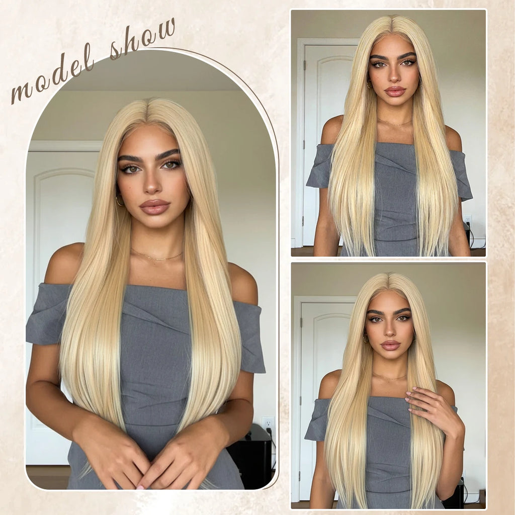 Wig with Bangs for Women  Long Straight Heat Resistant Synthetic Wig for Daily Use, Party, Halloween, Cosplay 26 Inch Wig for