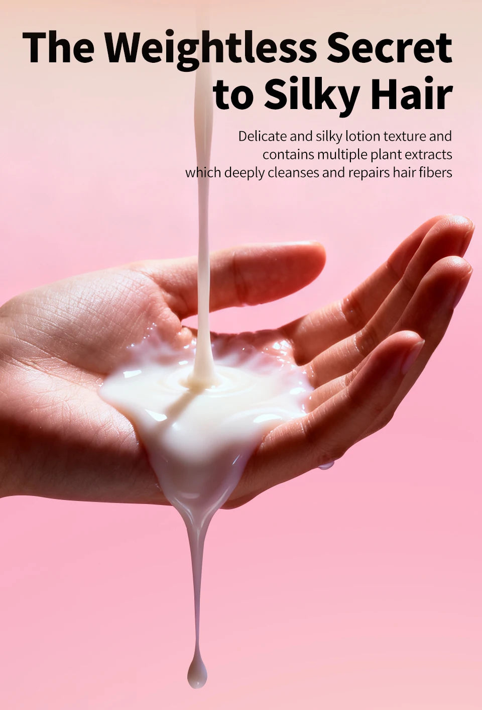 Wig Hair Care Shampoo Professional 2 IN 1 Wig Shampoo for Human and Synthetic Smoothing Shiny Repair Damaged Hair Conditioner