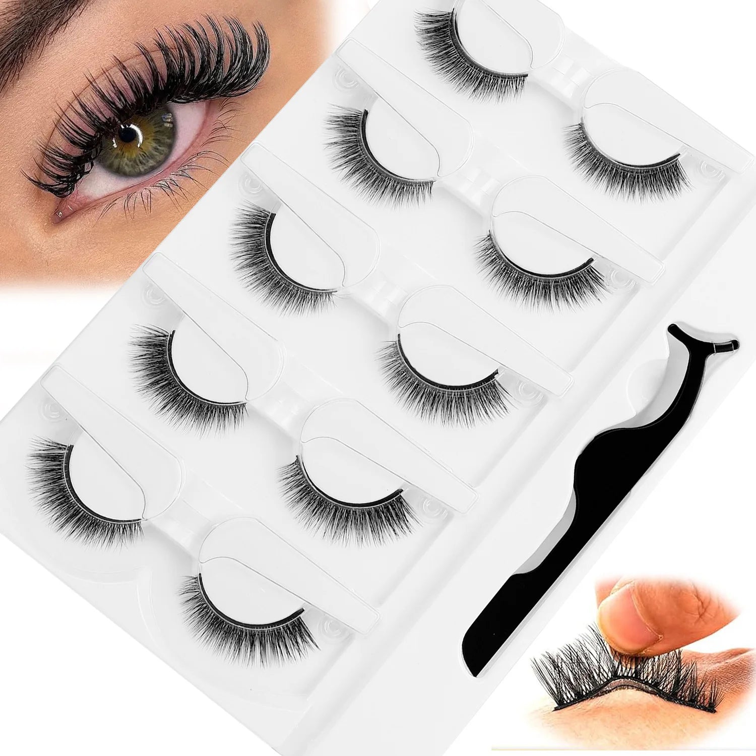 Self-Adhesive 3D Lashes — 5 Pack
