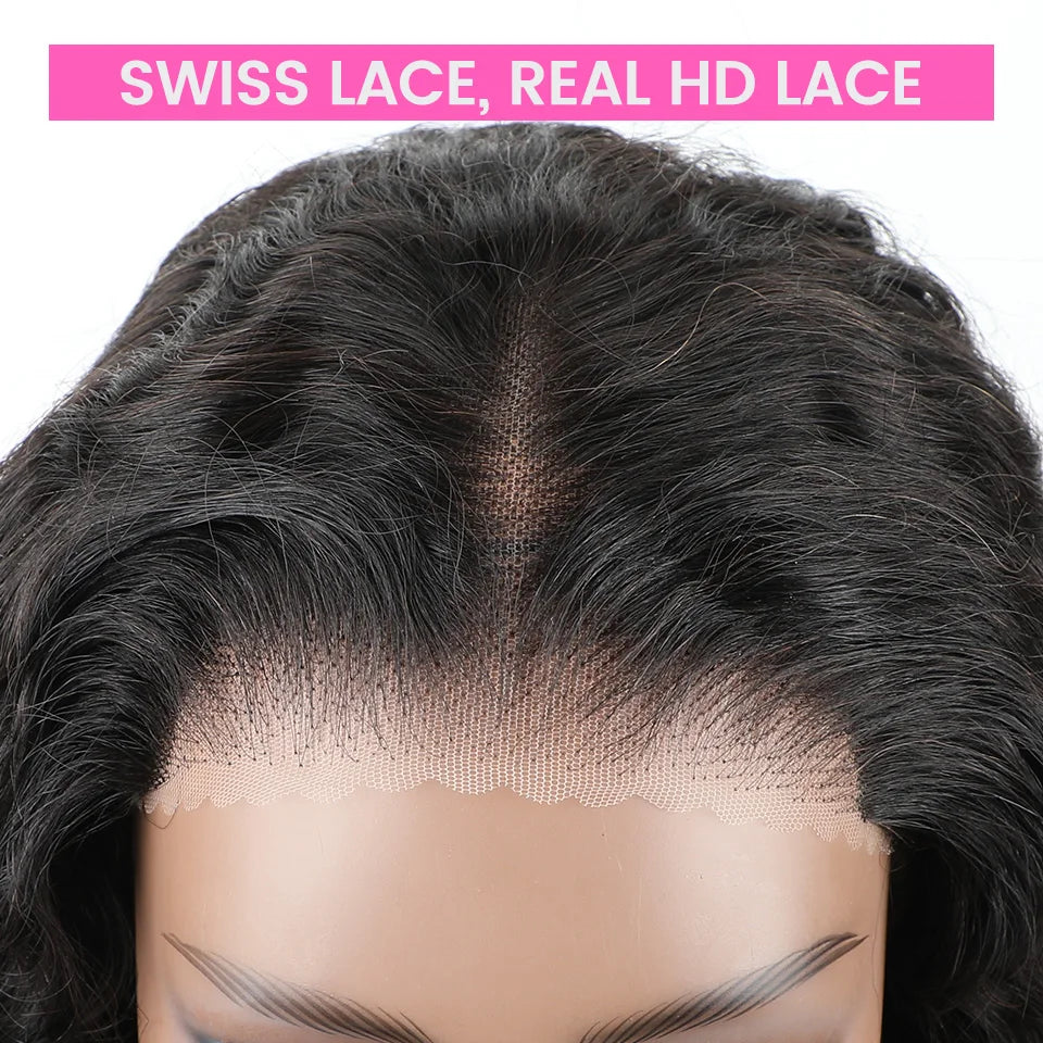 Water wave glueless human wig 7x5 HD lace pre-cut South Africa — Crown Concept
