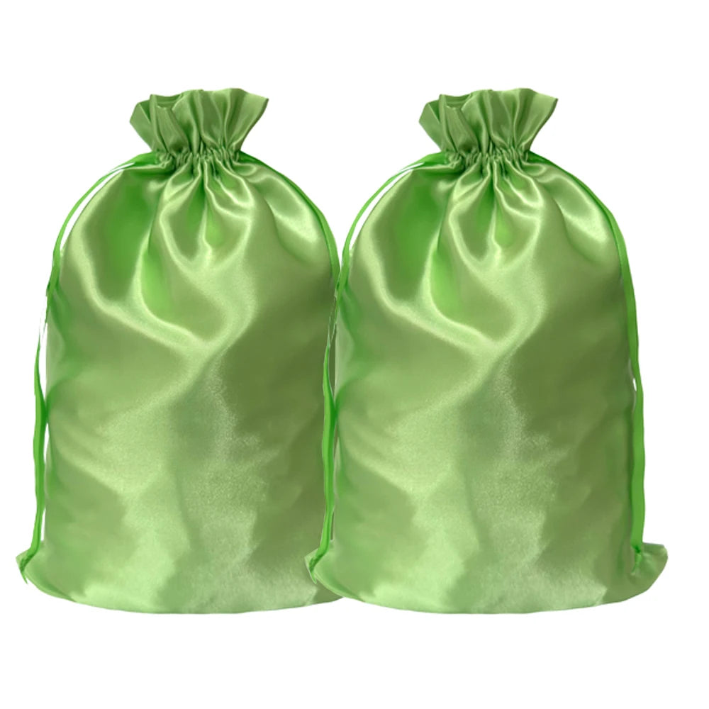Crown Satin Wig Storage Bags — 5 Pack