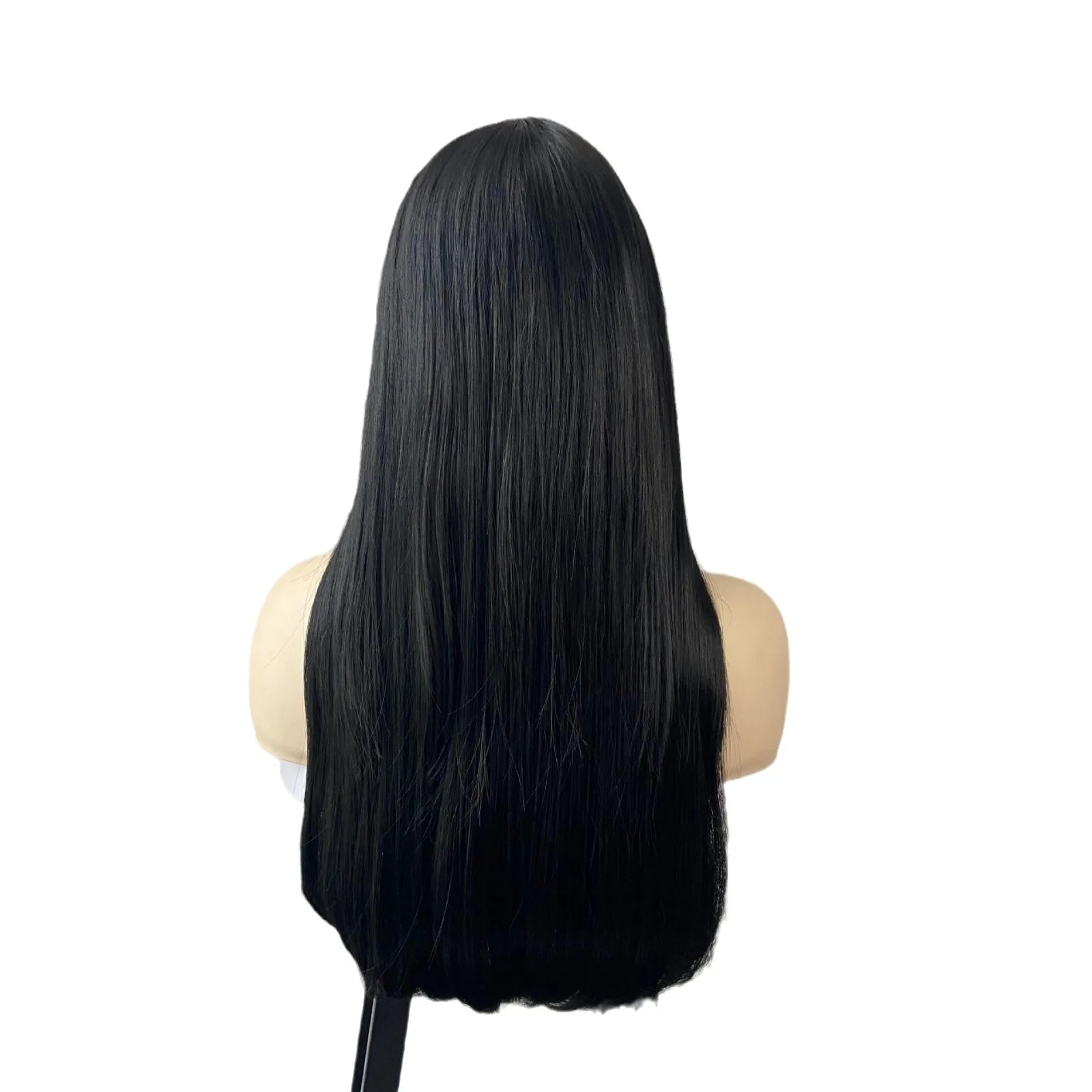 Wig for Women: Long Straight Hair, Air (Air Curtain Bangs), Innocent Girl Style, Synthetic Full Head Wig