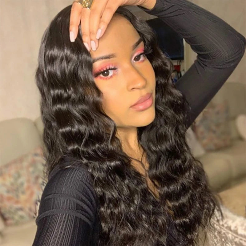 Curly Middle-Part Synthetic Wig