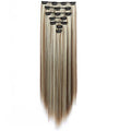 Clip In Hair Extensions – 24" Straight Synthetic – 7 Piece 16 Clips.